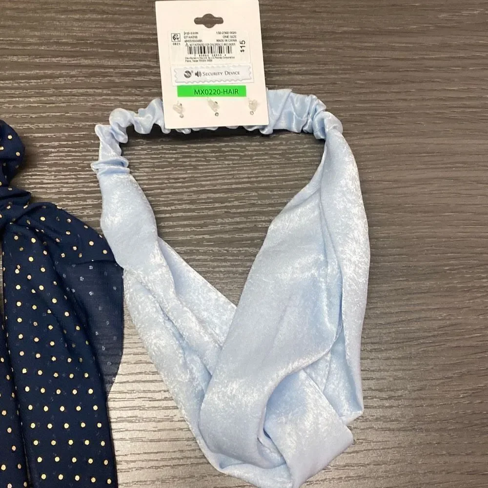 3 Pieces Hair Accessory Headband and Ponytail Scrunchie Scarfs